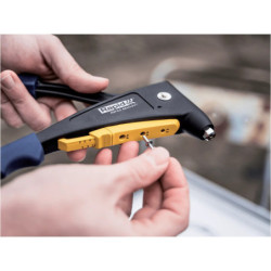 Pince à riveter polyvalente Rapid RP40 MULTI pour rivets acier et alu de Ø3.2 à 4.8 mm