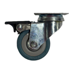 Roulette pivotante Caujolle à platine avec frein 50mm ou 80mm