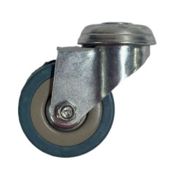 Roulette pivotante à œil Caujolle Ø50 et Ø75 mm caoutchouc anti-traces