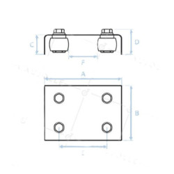 Guide portail coulissant Caujolle 60212 roue Ø 40 mm