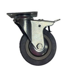 Roulette Caujolle à platine avec frein Ø 100 mm / 120 mm – réf. 25320 / 25325