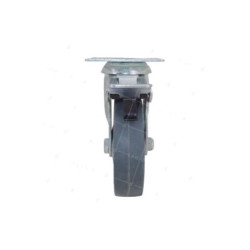Roulette Caujolle à platine avec frein Ø 100 mm / 120 mm – réf. 25320 / 25325