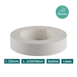 Bande de chant Blanc P150 pré-encollée 23 mm