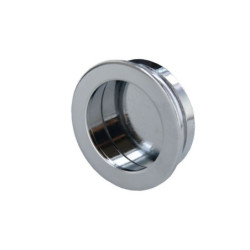 Poignée cuvette ronde à encastrer chromée Ø40 mm Cime
