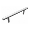 Poignée barre en inox brossé, L.208mm, l.12mm, P.33mm, entraxe 128mm Cime
