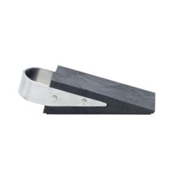 Cale de porte lourde Cime plastique noir et inox 125 mm
