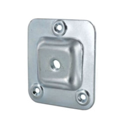Set de 4 platines plates acier zingué 66 x 58 mm Cime
