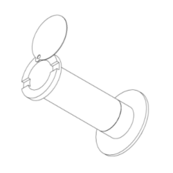 Judas optique 200° chromé pour porte 37 à 82 mm Cime