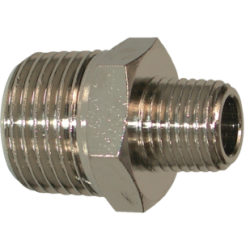 Mamelon C laiton nickelé 1/4" mâle vers 1/2" mâle