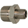 Raccord de jonction Mamelon C 1/4 M - 1/2 M en laiton nickelé cavalier par 1 Lacmé