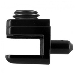 Pivots à serrage pour porte en verre noir Interges x2