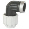 Coude Femelle plastique pour tube PE Somatherm Serrage extérieur