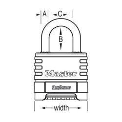 Cadenas à combinaison programmable haute sécurité Master Lock laiton