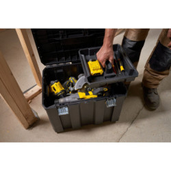Coffre roulant grand volume Stanley manche télescopique L430 x H314 x P310 mm