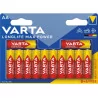 Piles AA longue durée LongLife Max Power Varta LR6 1.5V 8+4 Gratuites
