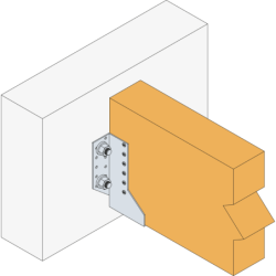 Sabot à ailes extérieures SAE Simpson acier galvanisé 2 mm