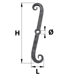 Clé de tirant Bourguignon CDT01P30 acier brut Ø25 – 530×90 mm