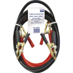 Câbles démarrage GYS - 500 A - 3 m / 25 mm² - Pinces laiton