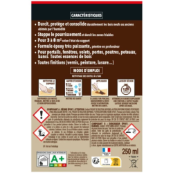 Durcit les bois abîmés par l'humidité Sinto - Protection époxy