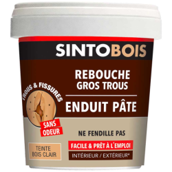 Enduit pâte rebouche bois Sinto Bois clair 330g