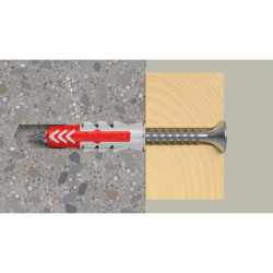 Cheville Fischer DuoPower bimatière sans vis – fixation universelle tous supports