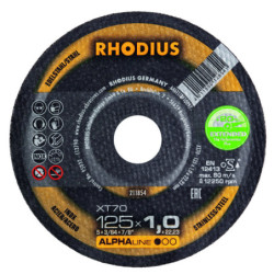 Disque à tronçonner forme plate XT70 Rhodius Inox/Acier