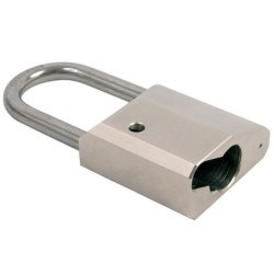 Cadenas ISEO GERA pour demi-cylindre européen laiton nickelé anse inox