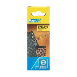Œillets Rapid Ø4 à Ø8 mm acier chromé – Boîte 100 pcs