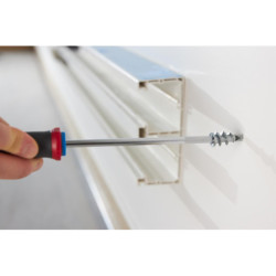 Cheville autoforeuse zamak pour plâtre Spit Drive TP12 avec vis tête plate