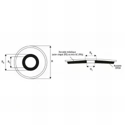 Rondelles étanchéité SCELL IT - Acier zingué - Ø16- Vis 5.5 - 6.5 Boîte de 500 pcs