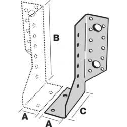 Sabots deux éléments Simpson acier galvanisé 140x30 mm