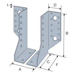 Sabots deux éléments Simpson acier galvanisé 140x30 mm