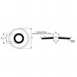 Rondelles étanchéité SCELL IT - Acier zingué - Ø16- Vis 5.5 - 6.5 Boîte de 500 pcs