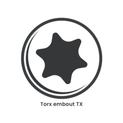Vis Rocket parquet Torx Ø3,5 acier zingué – Boîte de 500