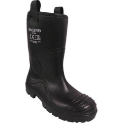 Botte PVC modèle Borne avec doublure fourrée noir Singer