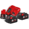 Pack énergie (1 chargeur + 2 batterie 5Ah + 1 batterie 2Ah) Milwaukee M18 NRG-502