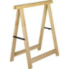 Tréteau pin massif professionnel Astigarraga 50 x 25 mm H75.5 x P73.5 cm