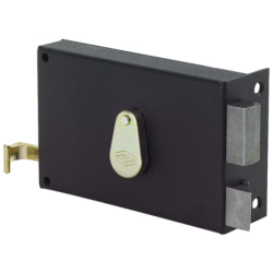 Serrure JPM en applique tirage main droite 140×88 mm noir
