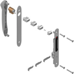 Coquille double rénovation pour baie gris – kit complet DS8299