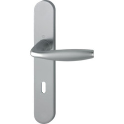 Poignée Hoppe New York WC/SDB alu aspect inox – bec de cane