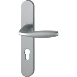 Poignée Hoppe New York WC/SDB alu aspect inox – bec de cane