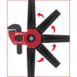 Pince à tube avec tête pivotante réglable 1 1/2 KsTools