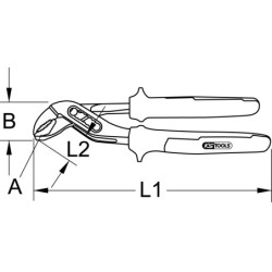 Pince multiprise gainée Kstools 240 mm