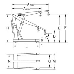 Grue mobile pliante standard capacité 1T Kstools
