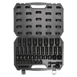 Coffret de douilles à chocs 1/2 courtes et longues Kstools 40 pièces