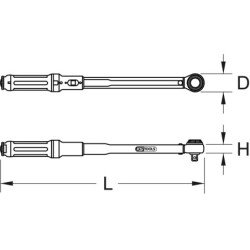 Clé dynamométrique réversible Ergotorque Kstools