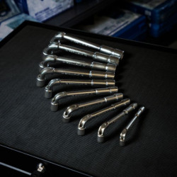 Jeu de 10 clés à pipe débouchées Kstools 6 pans diamètres 8 à 19 mm