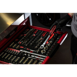 Module douilles et accessoires 1/4 3/8 1/2 chrome vanadium Kstools 175 pièces