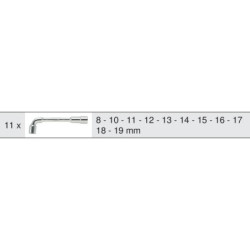 Module de clés à pipe débouchées 6 pans Kstools 11 pièces