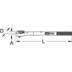 Cliquet réversibles 3/4 chrome plus avec système d'éjection des douilles